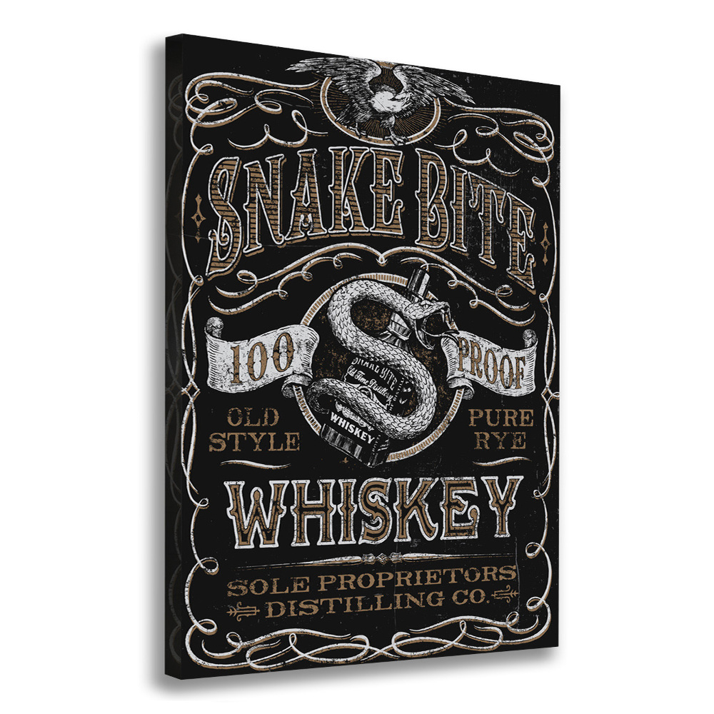 Nowoczesny obraz canvas na ramie pionowy Whiskey