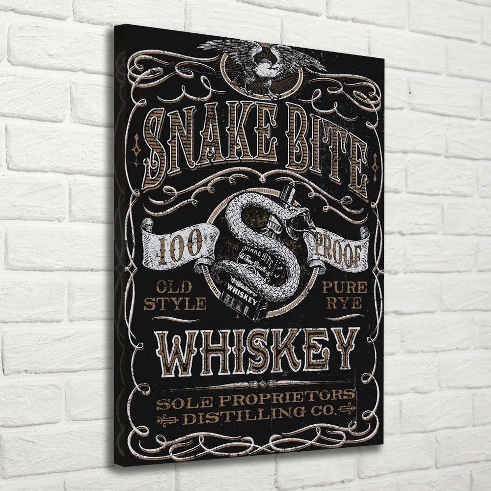 Nowoczesny obraz canvas na ramie pionowy Whiskey