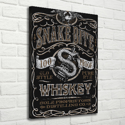 Nowoczesny obraz canvas na ramie pionowy Whiskey