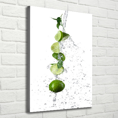 Nowoczesny obraz canvas na ramie pionowy Limonki