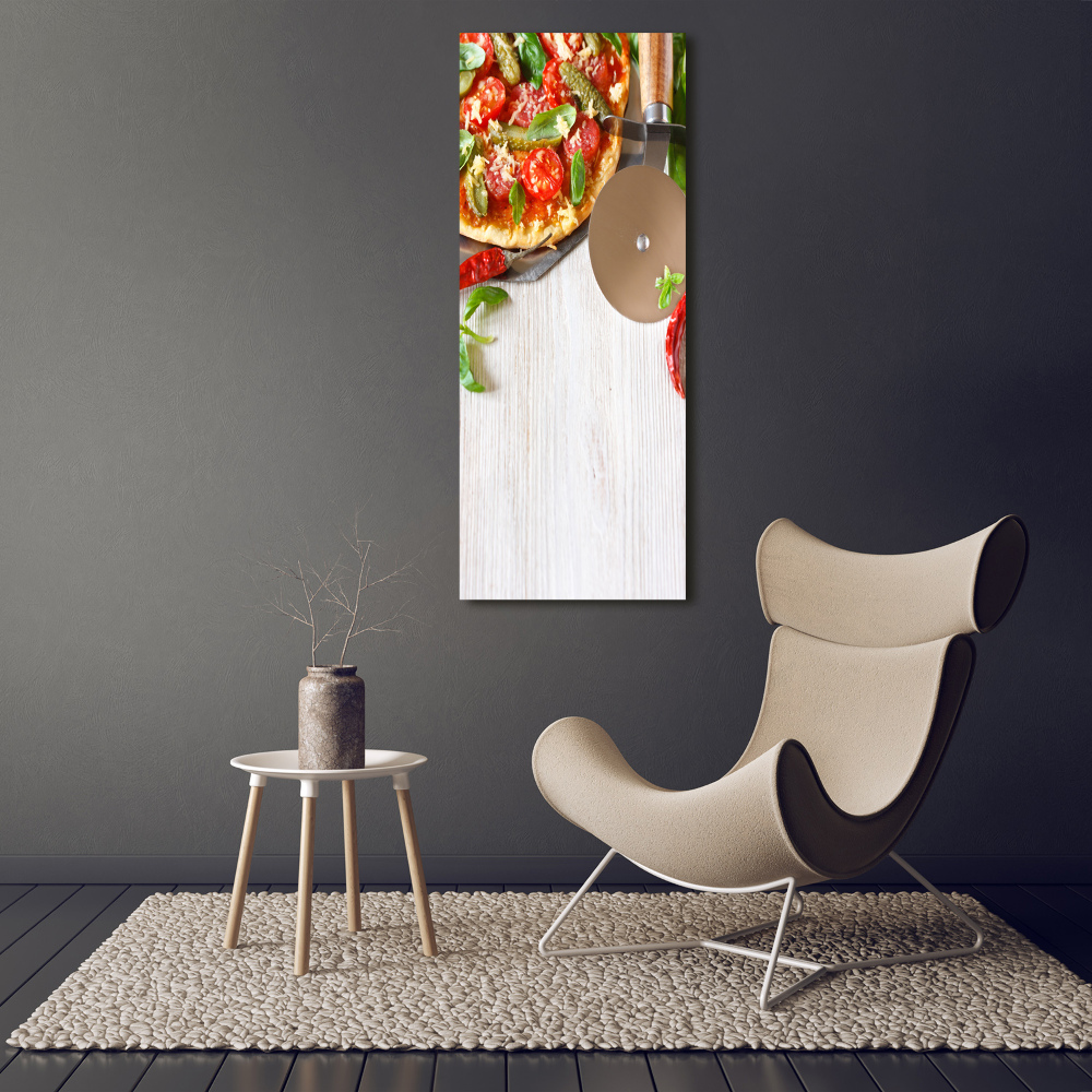 Foto obraz drukowany na płótnie pionowy Pizza