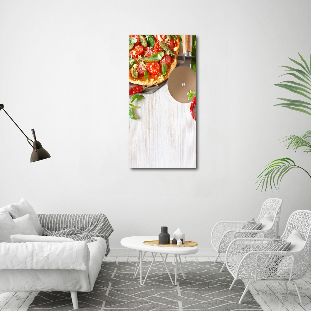 Foto obraz drukowany na płótnie pionowy Pizza