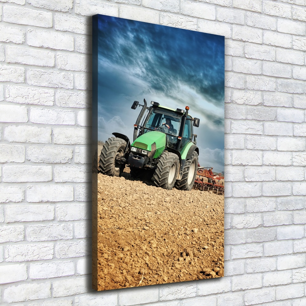 Nowoczesny obraz canvas na ramie pionowy Traktor