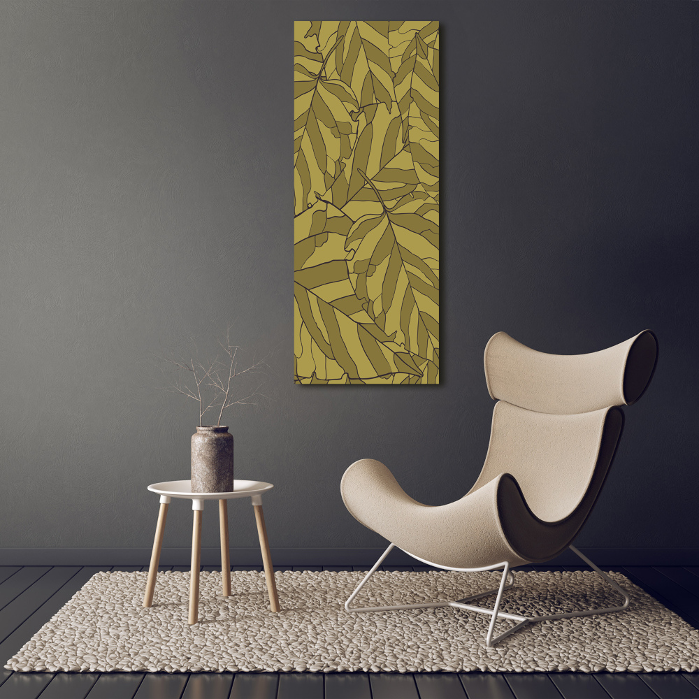 Nowoczesny fotoobraz canvas na ramie pionowy Liście