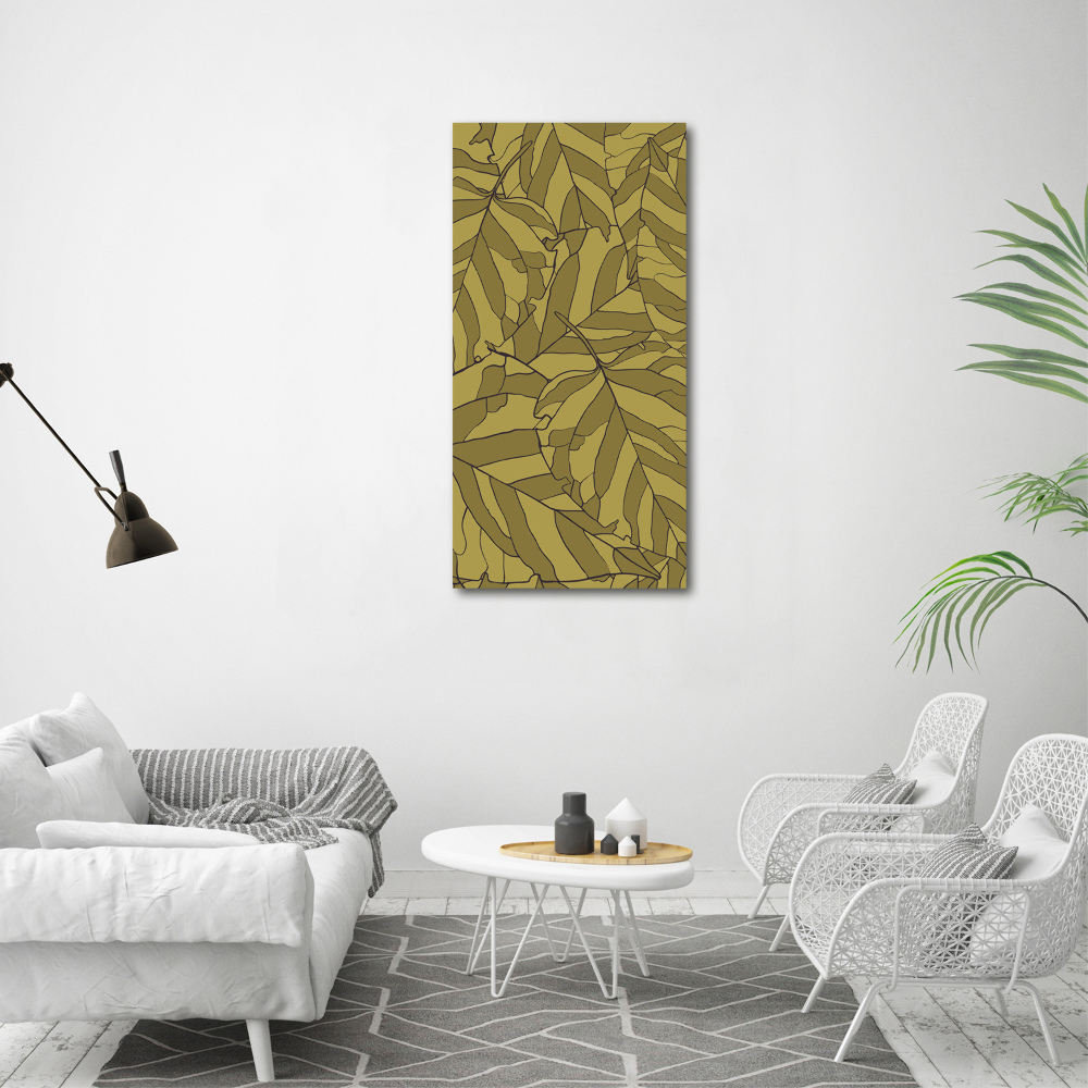 Nowoczesny fotoobraz canvas na ramie pionowy Liście