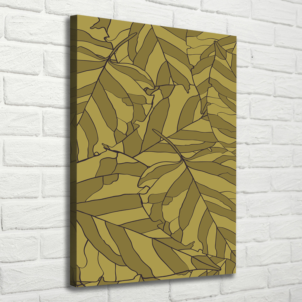 Nowoczesny fotoobraz canvas na ramie pionowy Liście