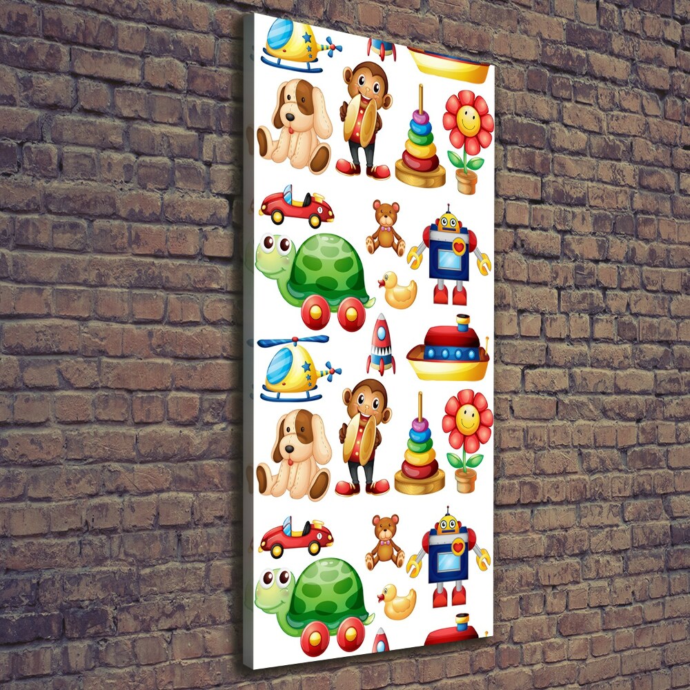 Nowoczesny obraz canvas na ramie pionowy Zabawki