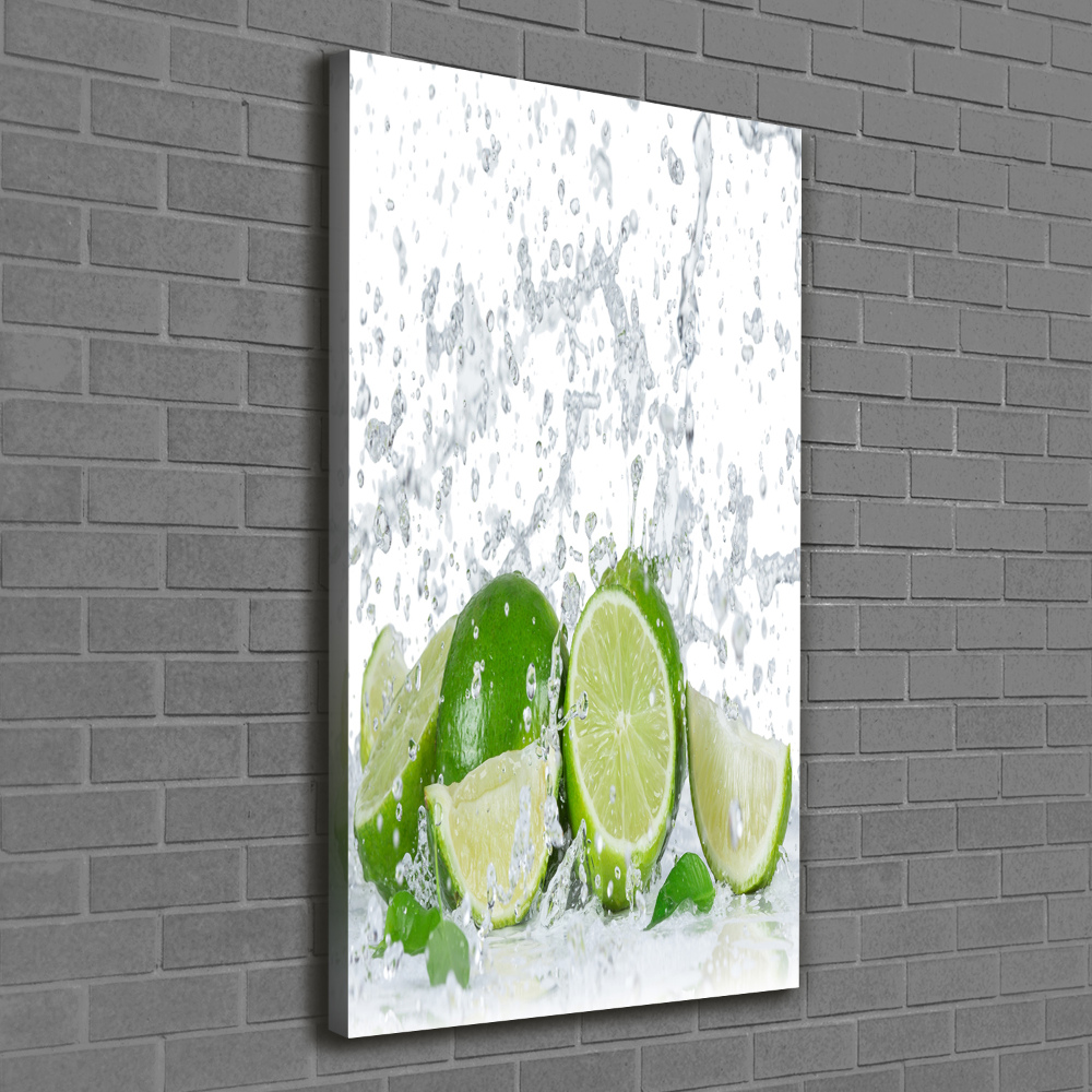 Nowoczesny obraz canvas na ramie pionowy Limonka