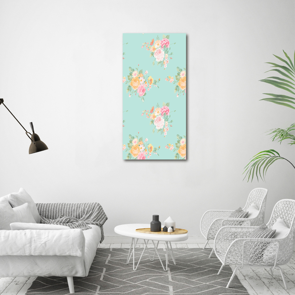 Nowoczesny fotoobraz canvas na ramie pionowy Kwiaty
