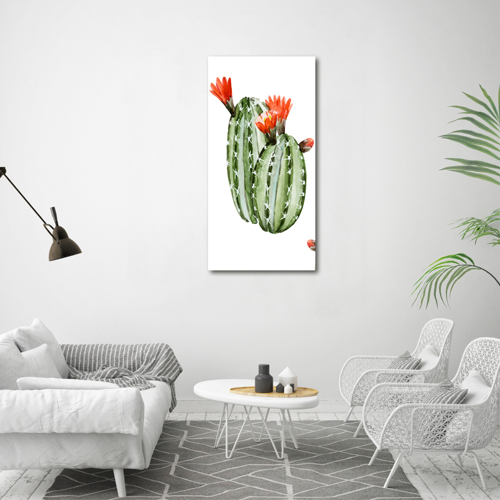 Nowoczesny obraz canvas na ramie pionowy Kaktusy