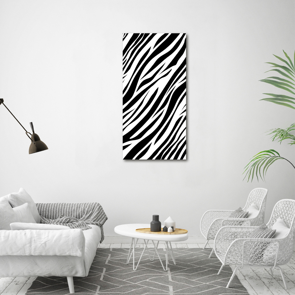 Foto obraz na płótnie do salonu pionowy Zebra tło