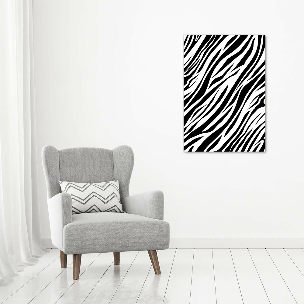 Foto obraz na płótnie do salonu pionowy Zebra tło