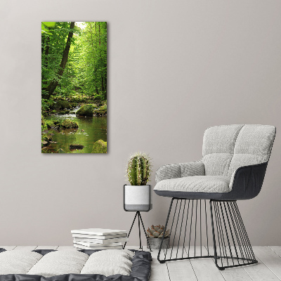 Foto obraz canvas pionowy Rzeka w lesie