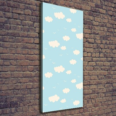 Nowoczesny obraz canvas na ramie pionowy Chmurki
