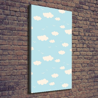 Nowoczesny obraz canvas na ramie pionowy Chmurki