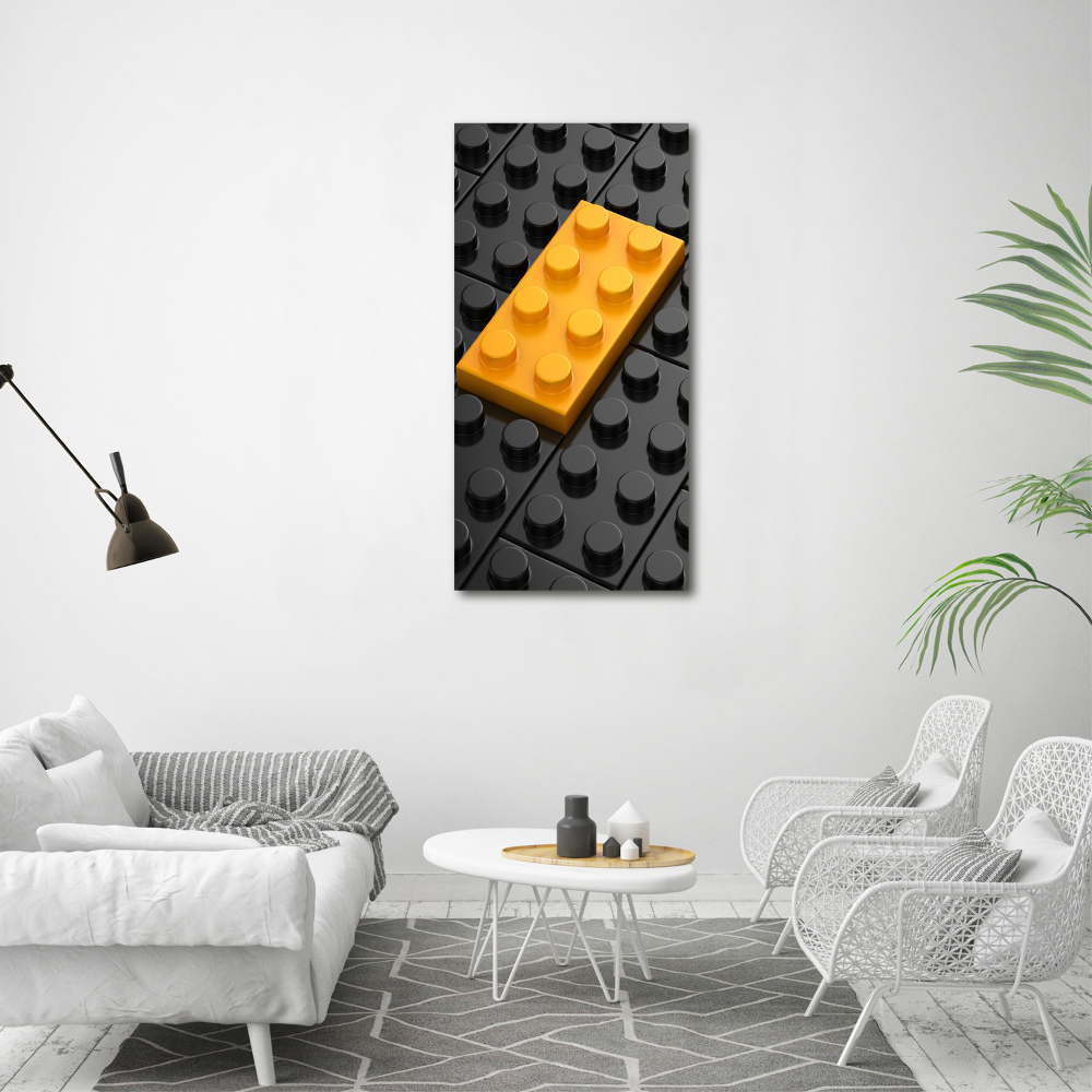 Foto obraz na płótnie do salonu pionowy Klocki lego