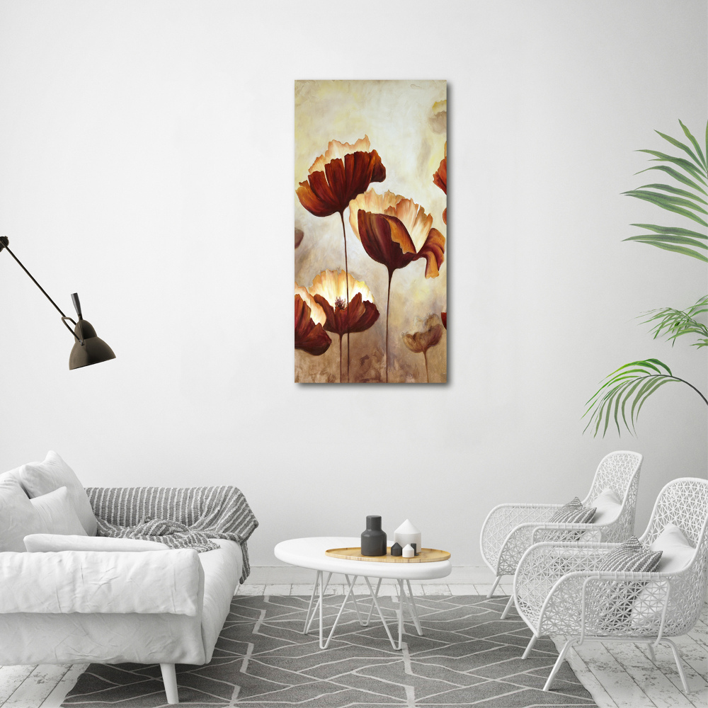 Foto obraz na płótnie do salonu pionowy Polne maki