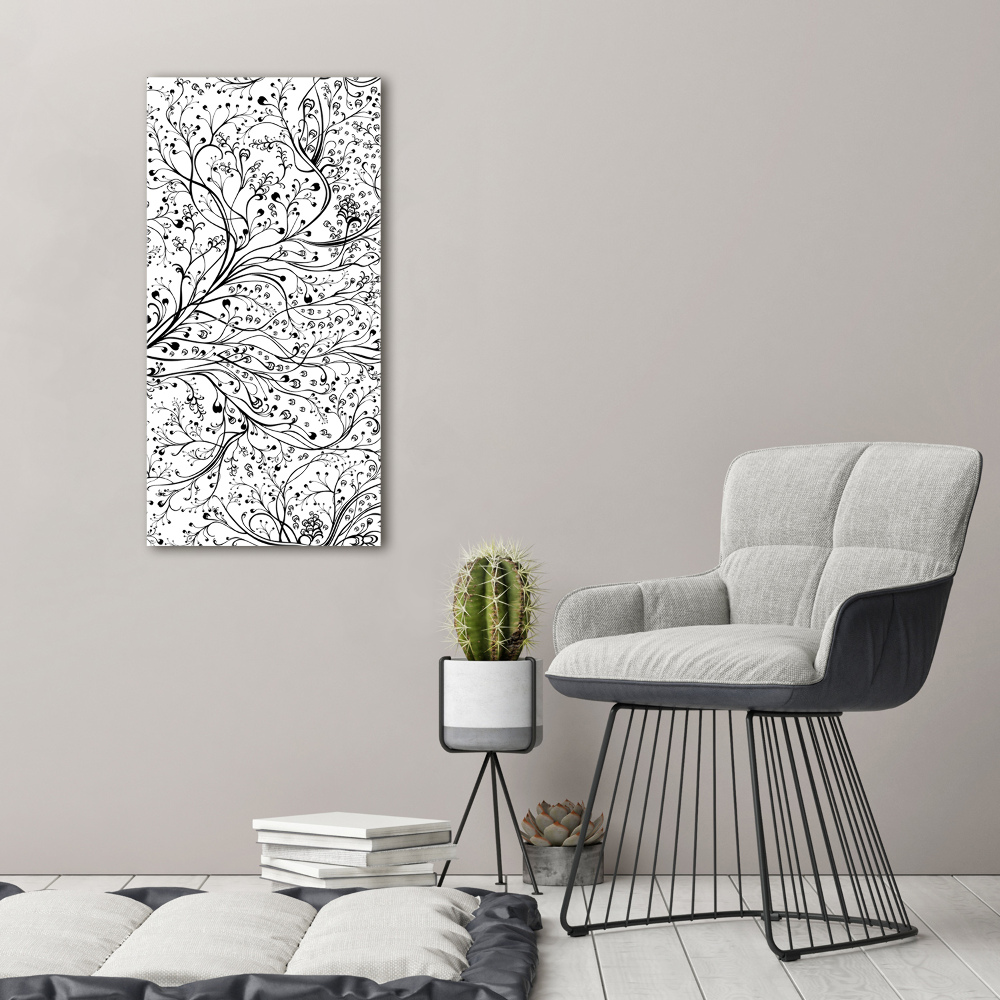 Nowoczesny obraz canvas na ramie pionowy Gałązki