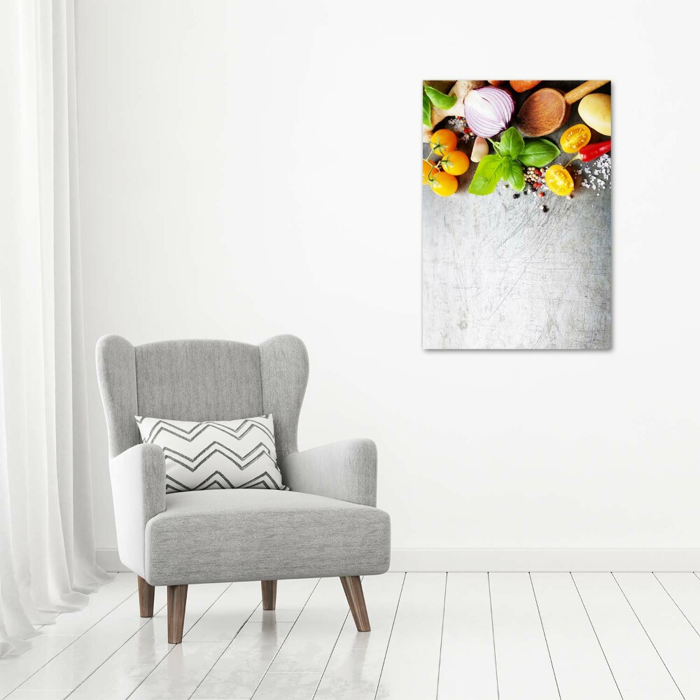 Nowoczesny obraz canvas na ramie pionowy Warzywa