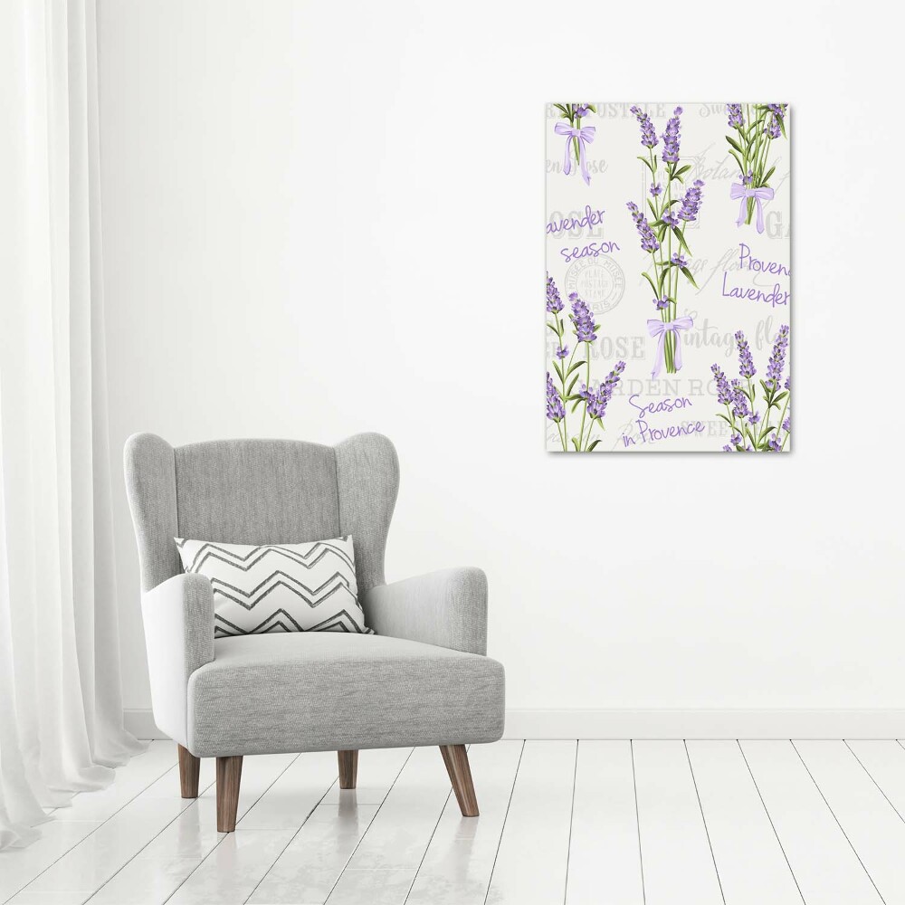 Nowoczesny obraz canvas na ramie pionowy Lawenda