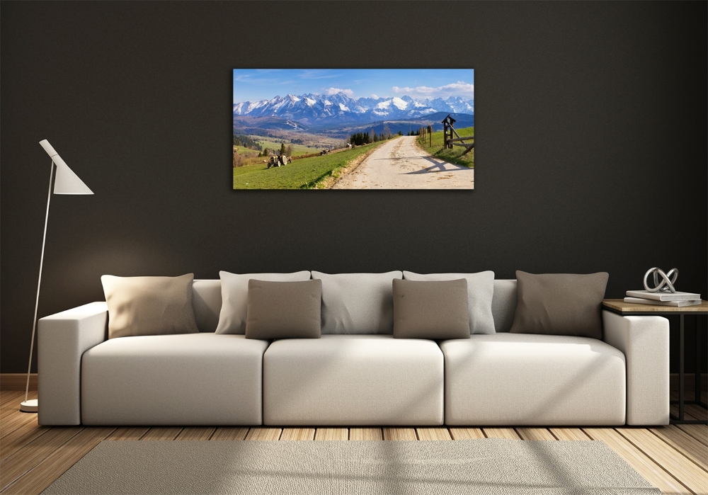 Foto obraz szkło hartowane Panorama Tatr