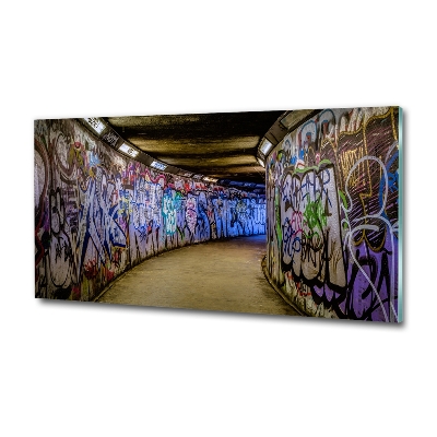 Foto obraz szklany Graffiti w metrze