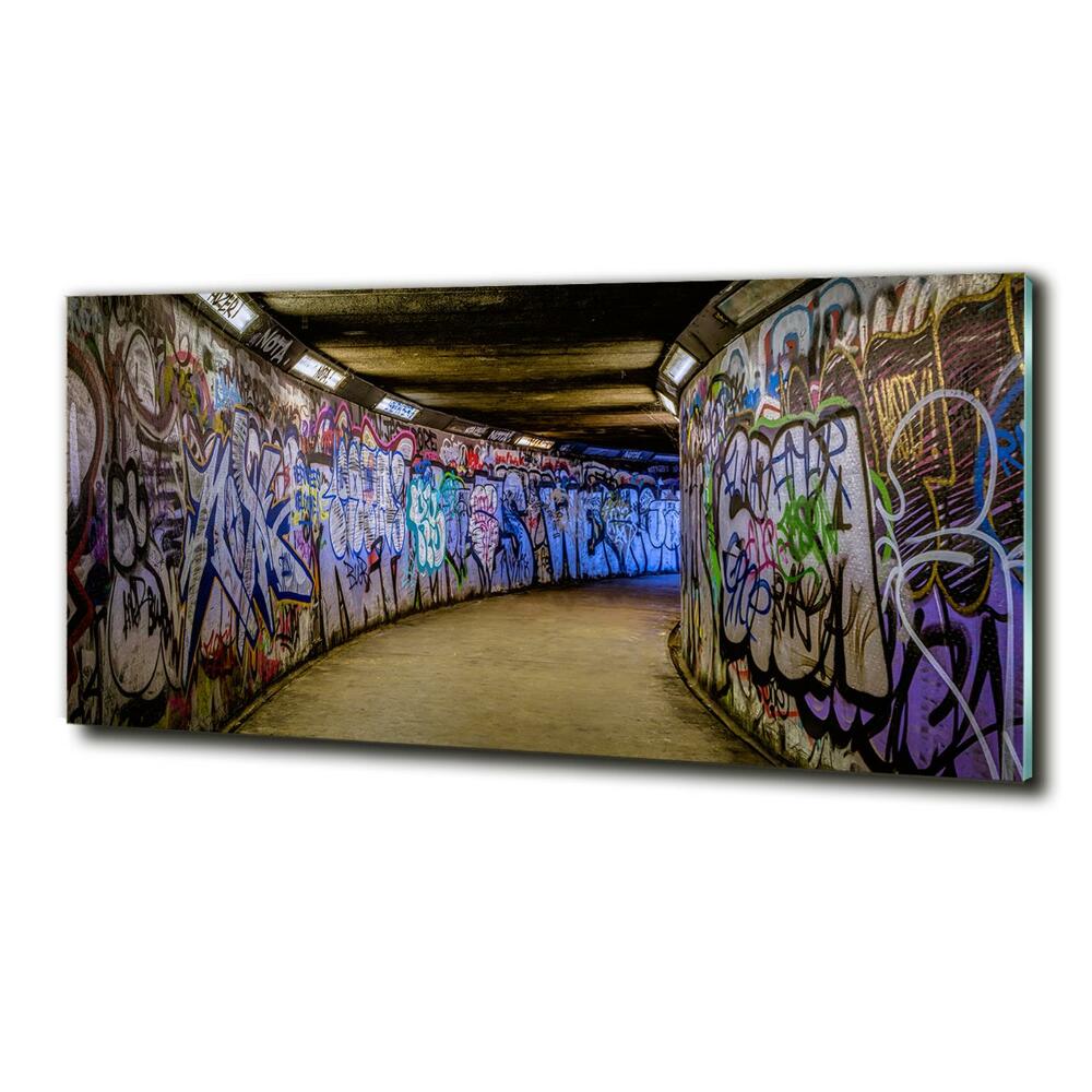 Foto obraz szklany Graffiti w metrze