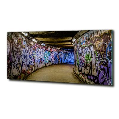 Foto obraz szklany Graffiti w metrze