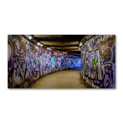Foto obraz szklany Graffiti w metrze