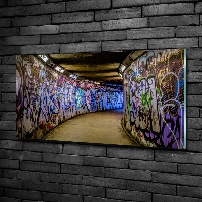 Foto obraz szklany Graffiti w metrze