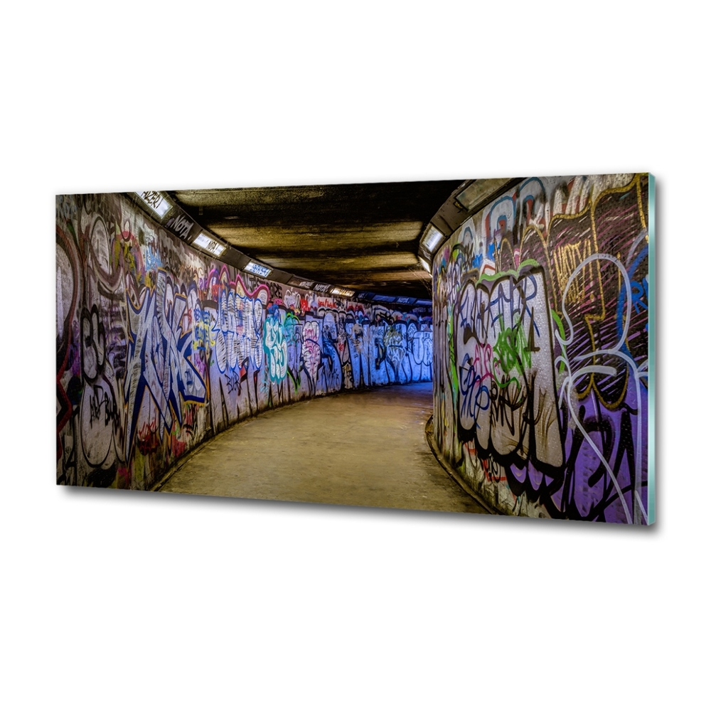 Foto obraz szklany Graffiti w metrze