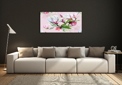 Fotoobraz na ścianę szklany Kwiaty magnolii
