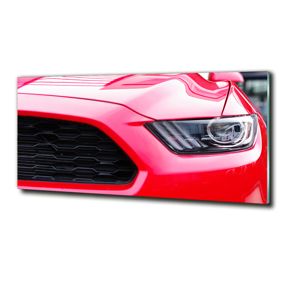 Foto obraz szklany Czerwony mustang