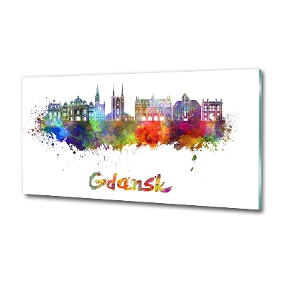 Fotoobraz na ścianę szklany Kolorowy Gdańsk
