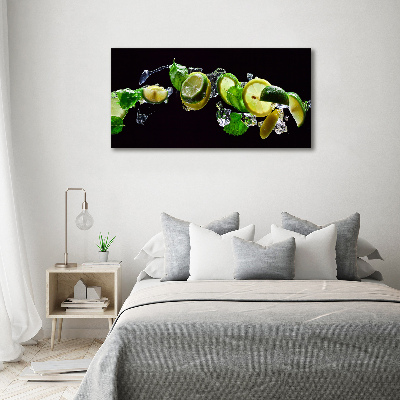 Foto obraz szklany Limonka i cytryna