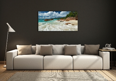 Foto obraz szkło hartowane Plaża Seszele