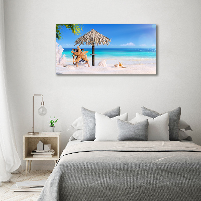 Foto obraz szklany Wakacje na plaży