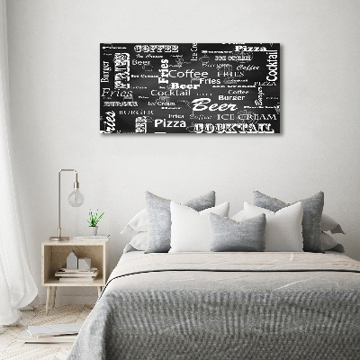 Foto obraz szklany Menu w restauracji