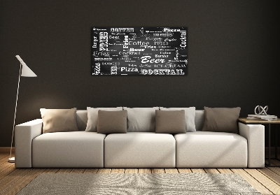 Foto obraz szklany Menu w restauracji