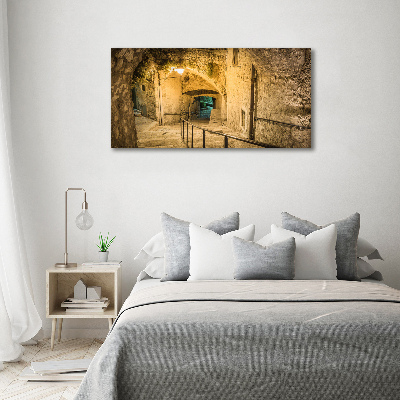 Foto obraz szklany Peille nocą Francja