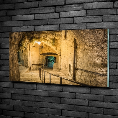 Foto obraz szklany Peille nocą Francja