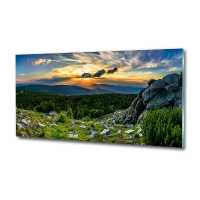 Fotoobraz na ścianę szklany Górska panorama