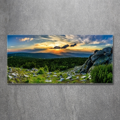 Fotoobraz na ścianę szklany Górska panorama