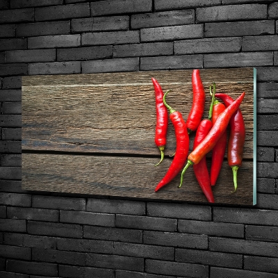 Foto obraz szklany Papryczki chilli