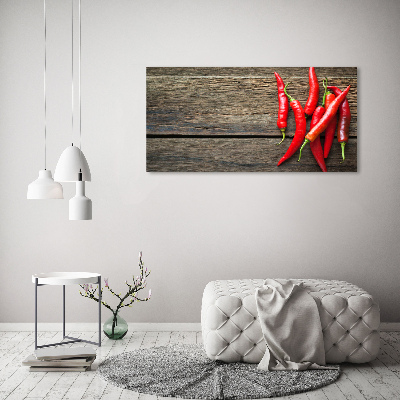 Foto obraz szklany Papryczki chilli