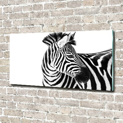 Foto-obraz szkło hartowane Zebra w śniegu