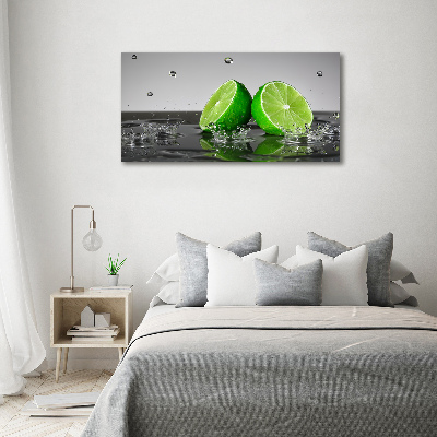 Foto obraz szklany Limonka w wodzie