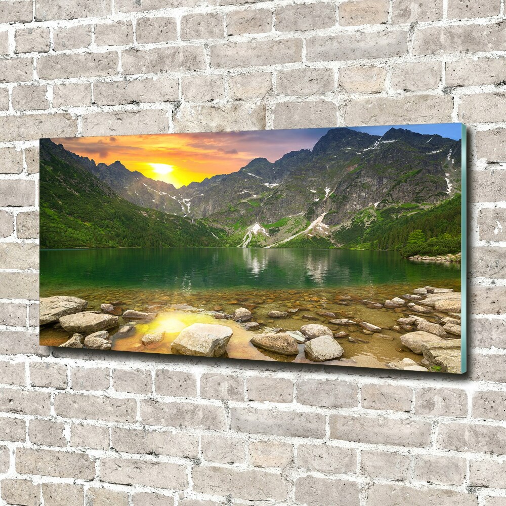 Foto obraz szklany Morskie oko Tatry
