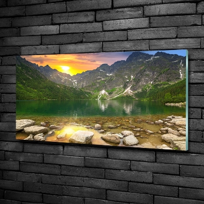 Foto obraz szklany Morskie oko Tatry