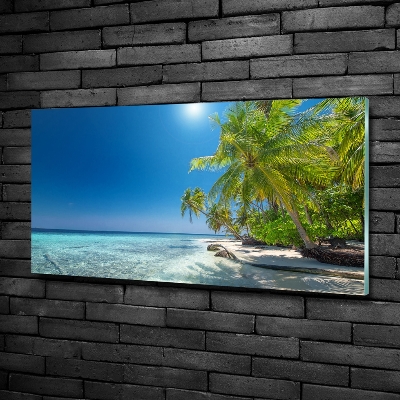 Foto obraz szkło hartowane Malediwy plaża